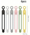 10 Pcs Reusable Silicone Cable Ties - Perfect For Earphones  Chargers   More 
