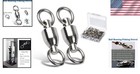 Durable Fishing Swivels With Solid Welded Rings - Corrosion Resistant  25 Pcs