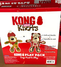 Kong Wild Knots Bear Dog Toy Play Pack 2 Pack Durable Plush Rope   Squeaker Rare