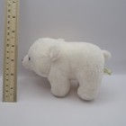 D2406b Docchiri Kumasan Polar White Bear Amuse Plush 6  Stuffed Toy Doll Japan