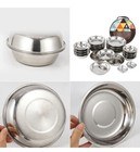 Camping Bowls Plates Stainless Steel 20 Piece Mess Kit With Case Non Stick New
