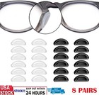 16   Silicone Eyeglasses Anti-slip Stick On Nose Pads Sunglasses Glasses 2 Styles