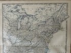 1876 Eastern United States Large Hand Coloured Original Antique Map By Johnston