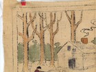 Antique Vtg Bluenose Rare Hooked Rug Hooking Pattern Cottage Camping Man Horse 