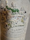 Antique German Regensburg Beer Stein Relief Scenic Salt Glaze Stoneware Pottery