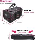 28 Inch Dance Duffle Bag With Garment Rack Wheeled For Travel  28 Inches 