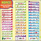 40pc Word Family Phonics Flip Books Kids Reading Learning Homeschool Set New