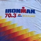 Ironman 70 3 Boulder Triathlon Men s Large White Tri Running Shirt