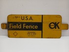 Old Vintage Advertising Sign Steel   Wire Oklahoma Fence Sign Madill Oklahoma