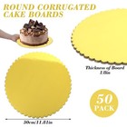 Divina Vitae 50pack Cake Boards 12 Inch Round Shiny Gold 50pack 