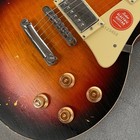 Electric Guitar Heavy Aged Flamed Maple Top Bone Nut Stainless Rounded Fret Edge