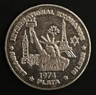 1974 Plata Silber Argent International Exchange 1 Troy Ounce 999 Silver Round