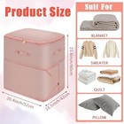 Ultra Space Saving Self Compression Organizer comforter Storage Bag self Pink