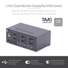 Startech 2-port Dual-monitor Displayport Kvm Switch  4k 60hz P2dd46a2-kvm-switch
