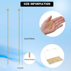 500 Pcs 2 Inch 50 Mm Brass Head Ball Pins Eye Pins For Jewelry Making Craft Earr
