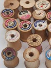 Lot Of 40 Vintage Wooden Thread Spools