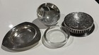 Caviar   Butter Dish Dome Lid Silver Plated With Glass Liner Lion Mark