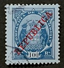 Travelstamps  1911 Mozambique Company Stamp - Republica Overprint - 100r Used Og