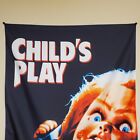 Child s Play Chucky Banner 2x3 Foot Tapestry      Vhs 80 s Horror Movie Wall Flag