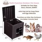 Ehhly Outdoor Cat House For Winter Waterproof  Outside Multiple Feral Cat Houses