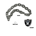 New Nfl Las Vegas Raiders Silver Fan Chain Big Necklace Foam