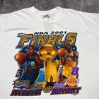 Vintage Kobe Shirt Men s White Xl Allen Iverson Nba Finals Graphic Tee 2001 As82