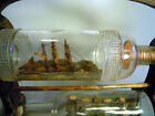 Ship In A Bottle -  3 Separate Bottle Display  Folk Art Whimsy Diorama