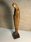 Vintage Virgin Mary Hand Carved Wood Statue Large 14 5 Inches Roman Catholic Mcm