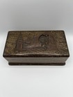 Antique George Zee Chest Jewelry Box Hand Carved Wood Chinese Scene Ab