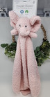 Modern Baby Pink Elephant Snuggle Lovey Plush Blanket Soft Comfort Toy 15 5 