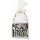 Primitives By Kathy St Patricks Day Ornaments Set 3 Decor Irish Lucky Chalk Art