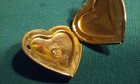 Vintage Disneyland Heart Locket Pendant Walt Disney Productions Castle Gold Tone