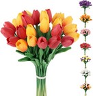 10pcs Tulip Artificial Flower Real Touch Artificial Bouquet Home Wedding Decor