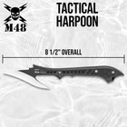 M48 Tactical Harpoon With Molded Locking Sheath   Fixed Blade Spear Fishing