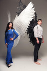 Extra Large Angel Wings For Cosplay Costume Realistic Black Demon Adult Movable