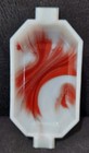 Vintage Akro Agate Rectangular Tab  Ashtray  Oxblood   249  1940 s