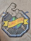 Reebok Ufc Original Logo Gray Graphic Print T-shirt