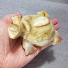 Agate Onyx Stone Turtle Figurine Natural Marble Carved Sculpture 4 25   
