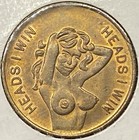 Vintage    heads   Tails    Risque Novelty Adult Nude Flip Token Coin 