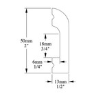 Orac Sx182 2  H Polystyrene Baseboard Moulding Primed White - Size Options