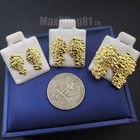 Golden Nugget Unisex Hip Hop Style Surgical Steel Post Stud Earring Earrings
