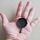 Dollhouse Frying Pan Vintage Cast Iron Style Resin 4 Piece Set 1 6 Scale