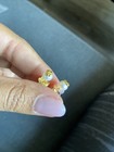 Tous Gold Round Bear Earrings In Gold Vermeil And Pearl