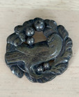 Antique Georg Jensen Denmark Sterling Silver Dove Wreath Brooch Pin  165