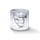 The Crystal Skull Shot Glass Wine Glass Whiskey Vodka Liquor - Set Of 2 New 