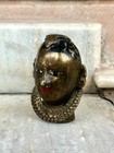 Antique Old South Indian Brass Goddess Gauri Original Old Fine Hand Carved