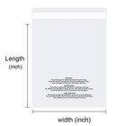 Poly Bags Resealable Suffocation Warning Clear Merchandise 1 5 Mil Shirt Apparel