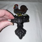 Cast Iron Rooster Door Knocker Antique Style Finish Farmhouse Decorative