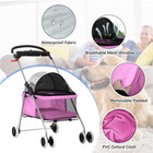 Pet Stroller For Small Medium Dogs   Cats - 4 Wheel Foldable Jogger Travel Strol
