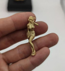 2pcs Chinese Bronze Copper Statue Hand Carved Beauty Girl Figurine